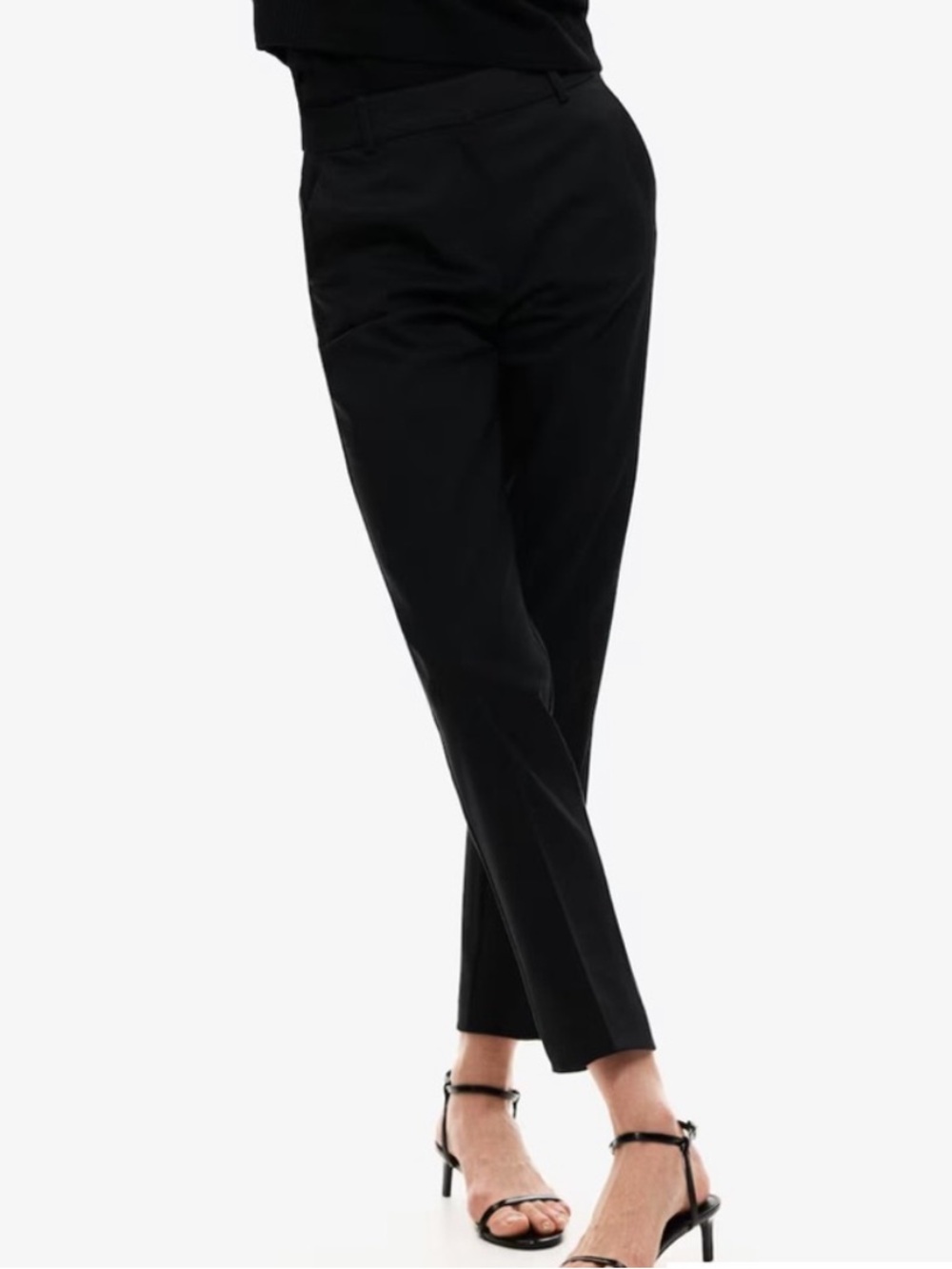 H&M Elegant Black Straight Trousers